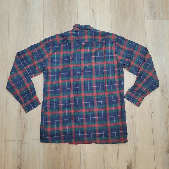 Vintage 80s Daybrooke Acrylic Flannel Mens Medium 15.5 Oversized - Picture 4 of 7